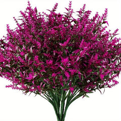 10 Bundles Real Touch Lavender, UV Resistant Artificial Plants, Indoor/Outdoor