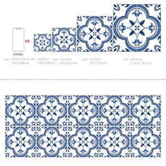 10Pcs Bohemian Flowers Tile Stickers Self Adhesive Waterproof Kitchen Backsplash