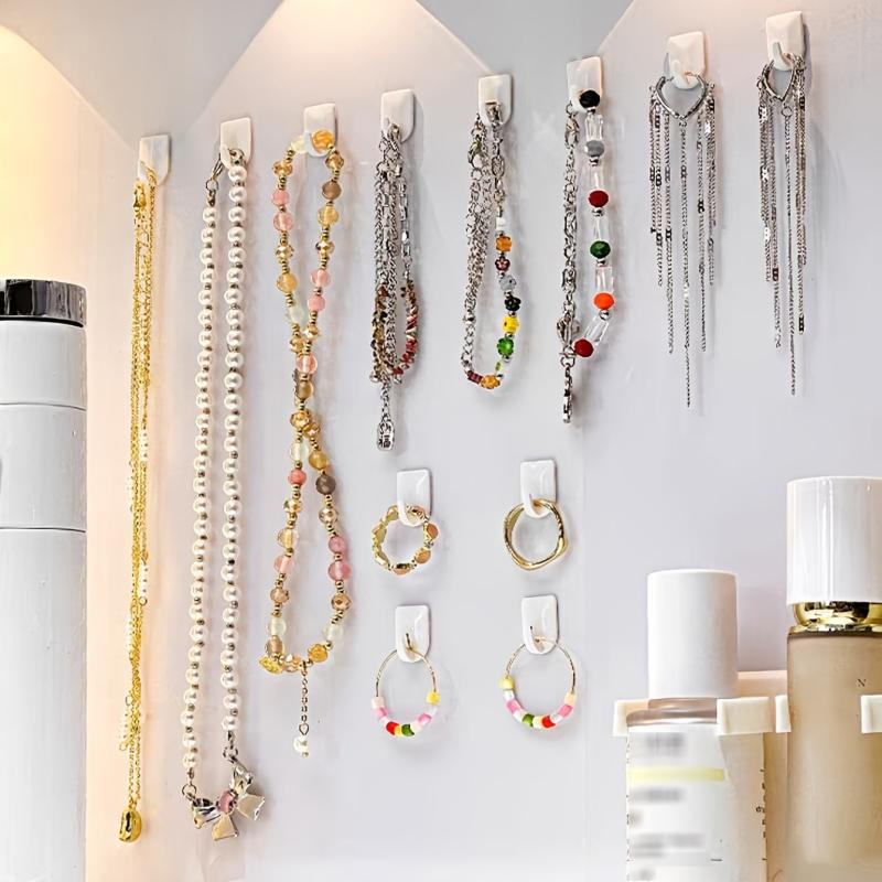 27pcs Mini Self Adhesive Wall Hook Jewelry Hanging Storage Hook