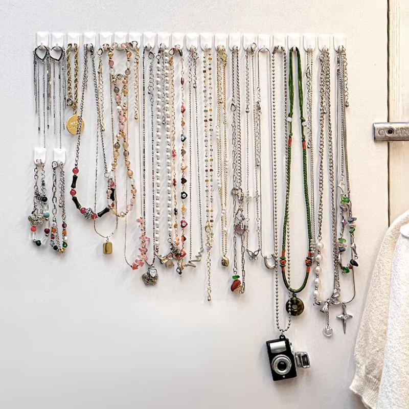 27pcs Mini Self Adhesive Wall Hook Jewelry Hanging Storage Hook