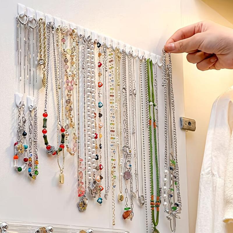 27pcs Mini Self Adhesive Wall Hook Jewelry Hanging Storage Hook
