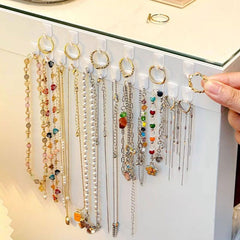 27pcs Mini Self Adhesive Wall Hook Jewelry Hanging Storage Hook