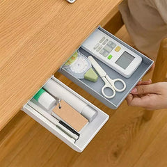Under Desk Pencil Tray Organizer Adhesive Drawer Storage Box for School Supplies