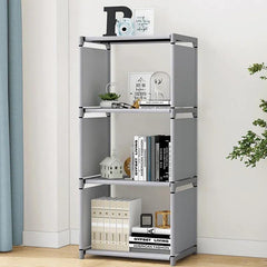 Non Woven Fabric Bookshelf Detachable Shelves