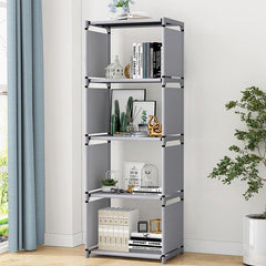 Non Woven Fabric Bookshelf Detachable Shelves