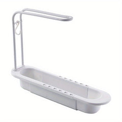 Retractable Sink Storage Rack with Towel Bar