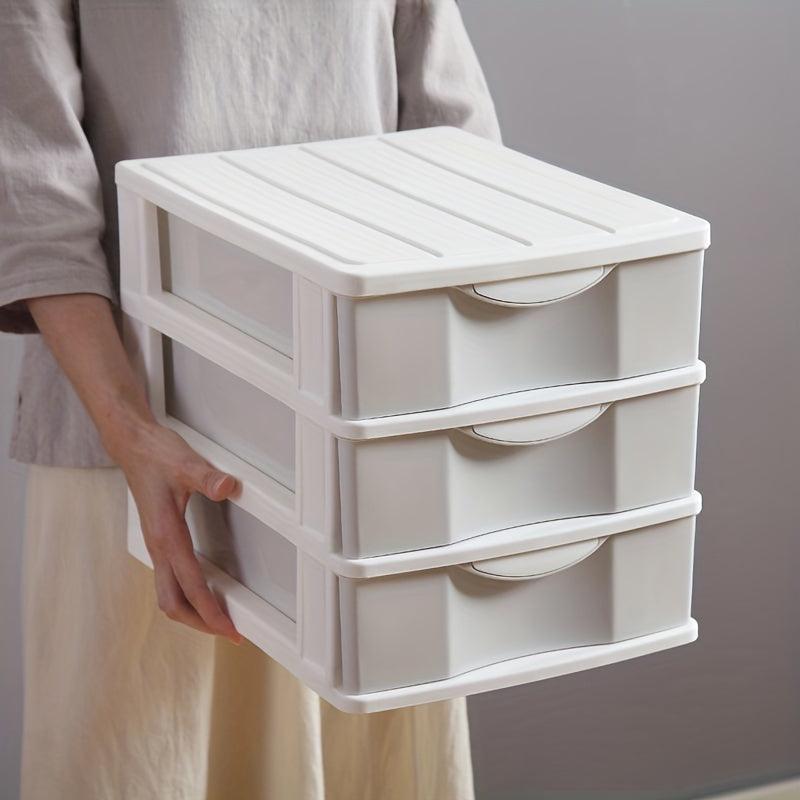 Large Capacity Storage Box Stackable File Shelf Office Desktop Organizer