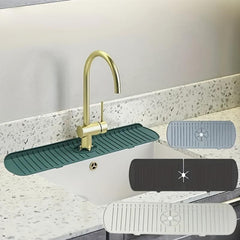 Silicone Faucet Splash Pad Sink Splash Guard Upgrade Drain Pad