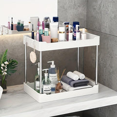 2pc Under Sink Storage Rack 2 layer Standing Storage Shelf