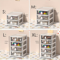Rabbit Cartoon Desktop Storage Box with Small Drawer Desk Organizer
