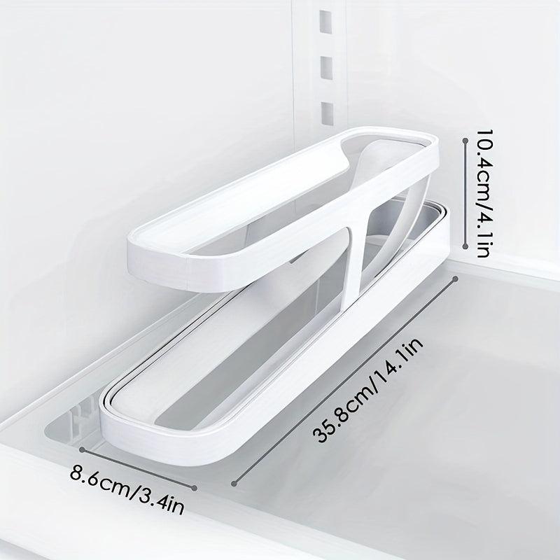 2 Tier Egg Dispenser for Refrigerator Rolling Egg Storage Container