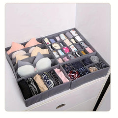 4 Pack Fabric Sock & Underwear Drawer Organizers