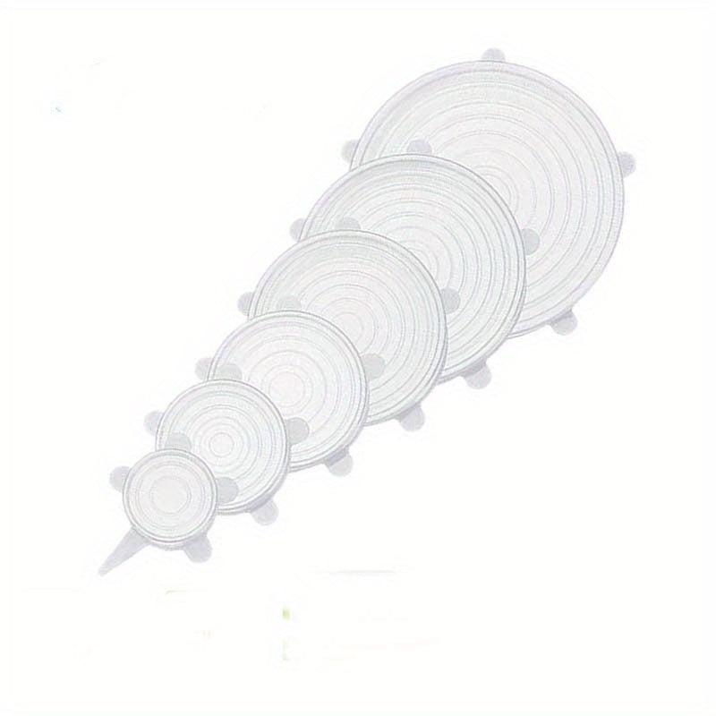 6pc Silicone Stretch Lids Leakproof for Freshkeeping & Dustproof Storage