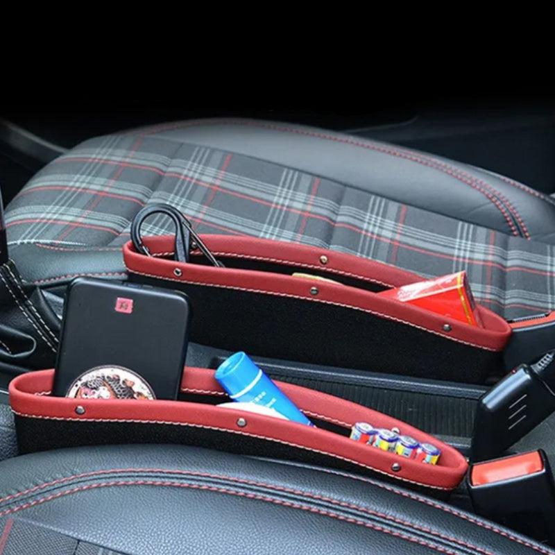 Car Gap Filler Leather Seat Organizer Box Phone Sunglasses Keys Holder