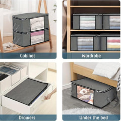 6pcs Clothes Storage Bags Blanket Organizer Under Bed Storage Bins
