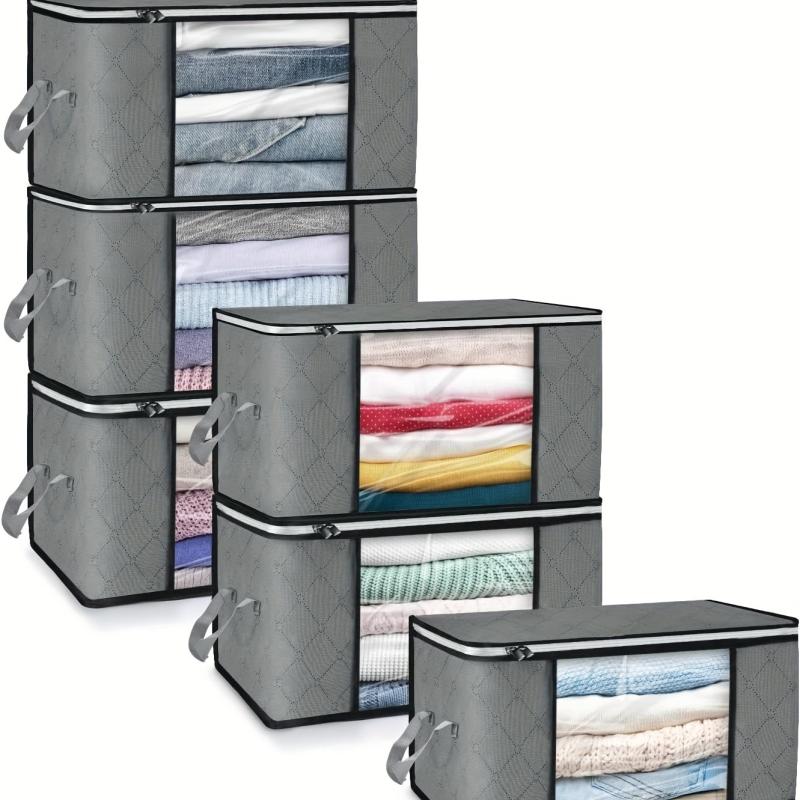 6pcs Clothes Storage Bags Blanket Organizer Under Bed Storage Bins