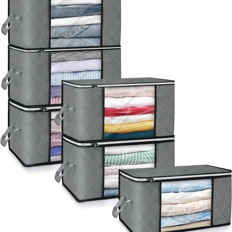 6pcs Clothes Storage Bags Blanket Organizer Under Bed Storage Bins
