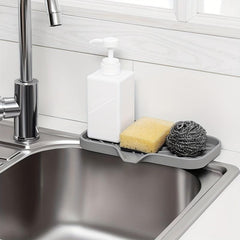 Large Silicone Sponge Holder Sink Organizer Caddy Drain Storage Tray