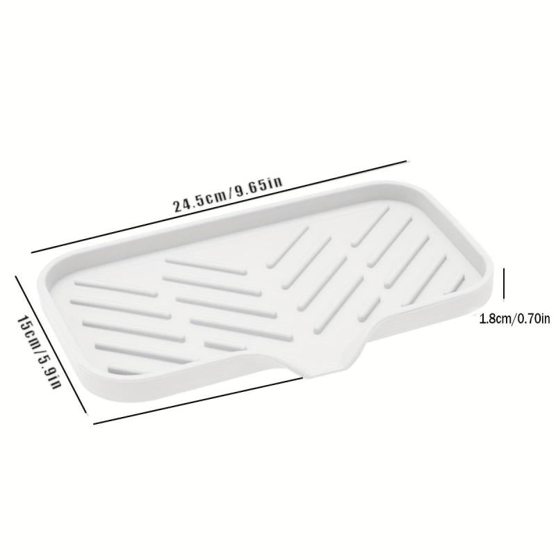 Large Silicone Sponge Holder Sink Organizer Caddy Drain Storage Tray