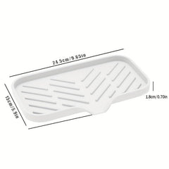 Large Silicone Sponge Holder Sink Organizer Caddy Drain Storage Tray