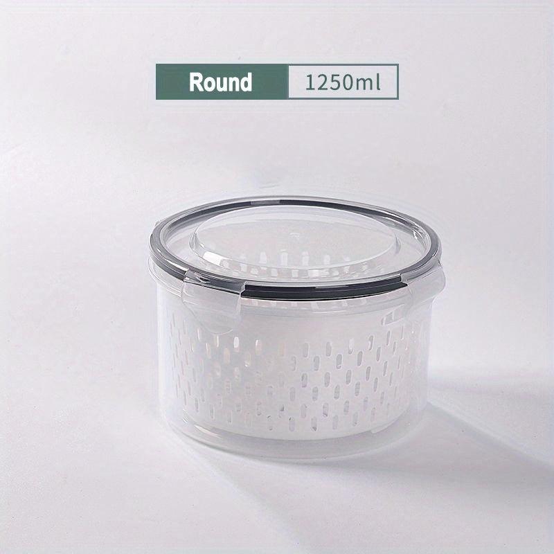 Double Layer Refrigerator Box with Draining Basket