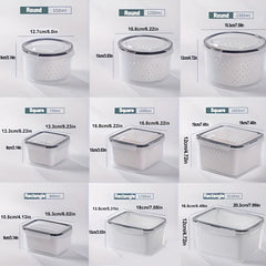 Double Layer Refrigerator Box with Draining Basket