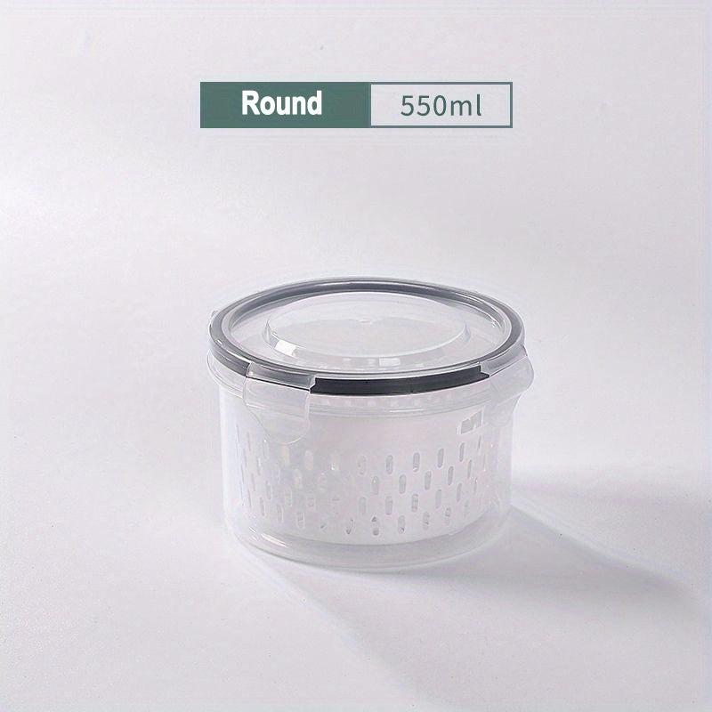 Double Layer Refrigerator Box with Draining Basket
