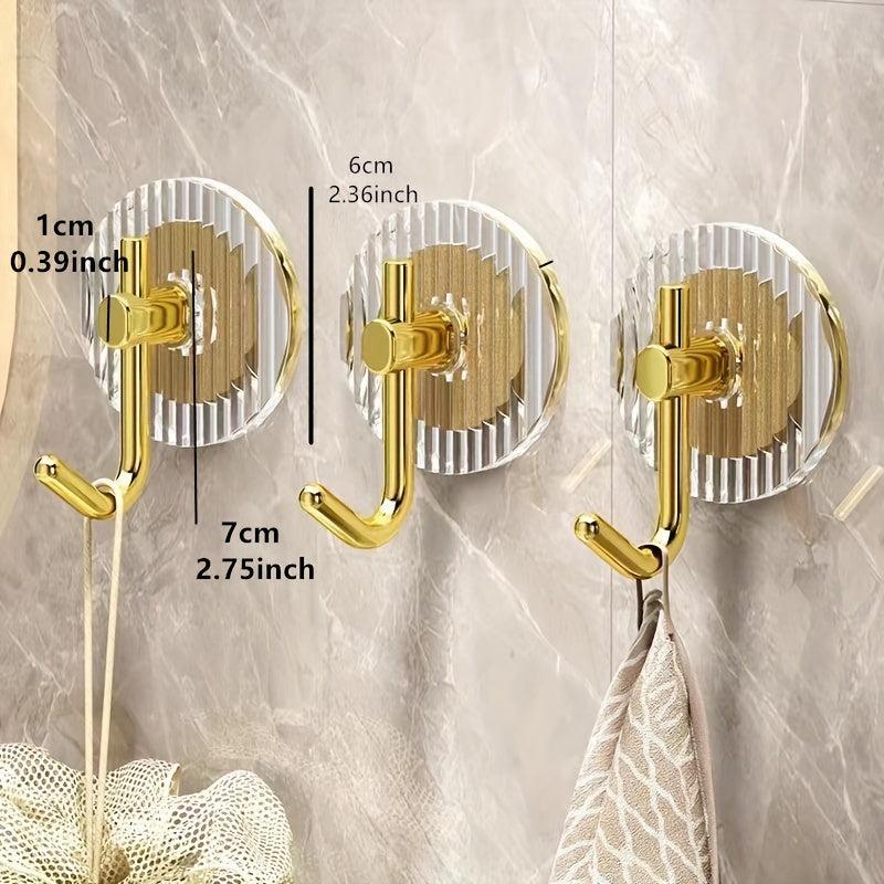 Transparent Base Golden Hook Wall Hook