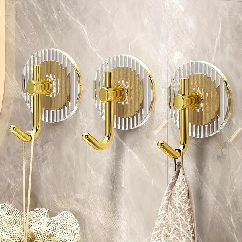 Transparent Base Golden Hook Wall Hook