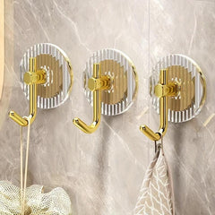 Transparent Base Golden Hook Wall Hook