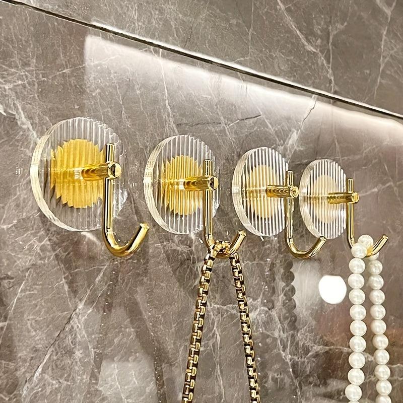 Transparent Base Golden Hook Wall Hook