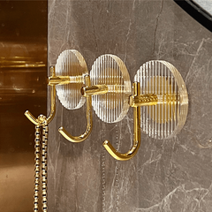 Transparent Base Golden Hook Wall Hook