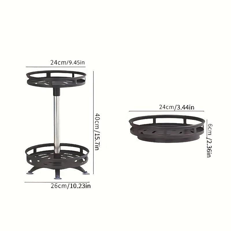 Adjustable Rotating Storage Rack for Kitchen Bathroom Countertop