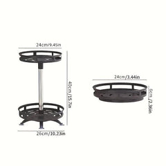 Adjustable Rotating Storage Rack for Kitchen Bathroom Countertop