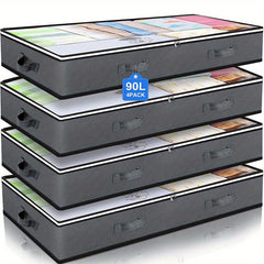6pcs 90L Under Bed Storage Containers Toy Organizers