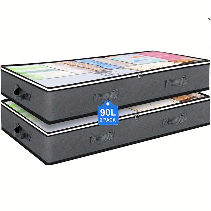 6pcs 90L Under Bed Storage Containers Toy Organizers