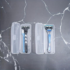 Portable Clear Shaver Storage Box Makeup Brush Organizer