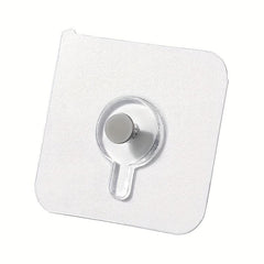 8pcs Punch Wall Hooks Strong Adhesive Hook