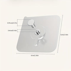 8pcs Punch Wall Hooks Strong Adhesive Hook