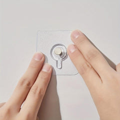 8pcs Punch Wall Hooks Strong Adhesive Hook