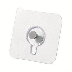 8pcs Punch Wall Hooks Strong Adhesive Hook
