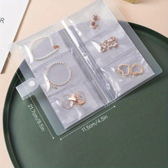 Transparent Jewelry Storage Book Foldable Earrings Travel Album