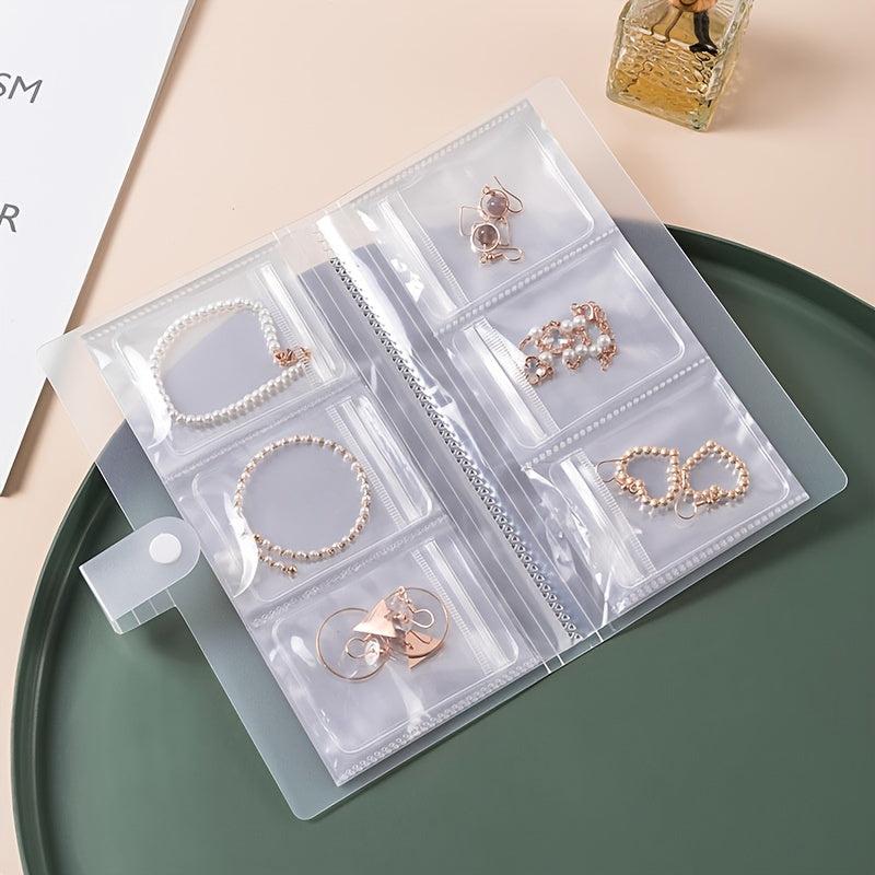 Transparent Jewelry Storage Book Foldable Earrings Travel Album
