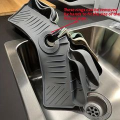 Adjustable Silicone Splash Guard for Kitchen and Bathroom Sinks