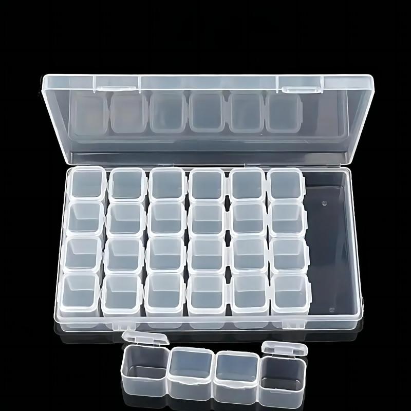 12 Grid Plastic Storage Box Transparent Jewelry Bead Portable Organizer