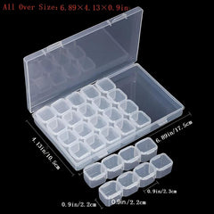12 Grid Plastic Storage Box Transparent Jewelry Bead Portable Organizer
