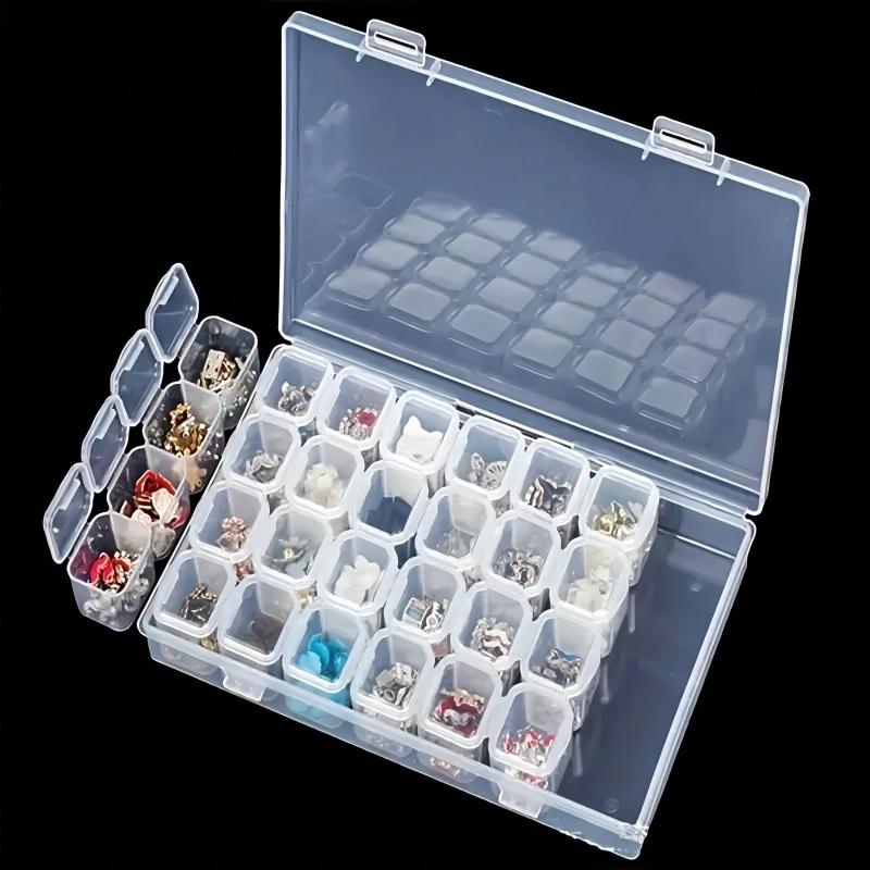 12 Grid Plastic Storage Box Transparent Jewelry Bead Portable Organizer