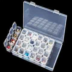 12 Grid Plastic Storage Box Transparent Jewelry Bead Portable Organizer