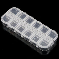 12 Grid Plastic Storage Box Transparent Jewelry Bead Portable Organizer