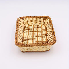 1pc Rattan Storage Basket for Kitchen Bathroom Bedroom Living Room